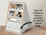 Personalised A3 Wall Calendar 2025 – Classic Plaid & Rustic Family Design