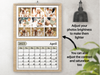 Personalised A3 Wall Calendar 2025 – Classic Plaid & Rustic Family Design