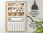 Personalised A3 Wall Calendar 2025 – Classic Plaid & Rustic Family Design