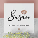 Personalised 60th Birthday Card - Celebrate 60 Today with Custom Balloon Design - Special Milestone Sixty Greeting GG96
