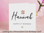 Personalised 21st Birthday Card - Celebrate 21 Today with Custom Balloon Design - Special Milestone Twenty-First Greeting