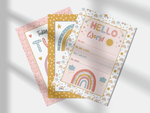 Newborn Baby Girl Rainbow Milestone Cards - Perfect Baby Shower Keepsake, Memory Milestone Cards