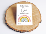 Unisex Rainbow Memory Milestone Cards - Perfect Baby Shower Gift, Colourful Baby Keepsake Milestone Cards