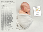 Unisex Rainbow Memory Milestone Cards - Perfect Baby Shower Gift, Colourful Baby Keepsake Milestone Cards