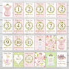 Vintage Boho Pink Baby Girl Milestone Cards - Pink Floral Keepsake