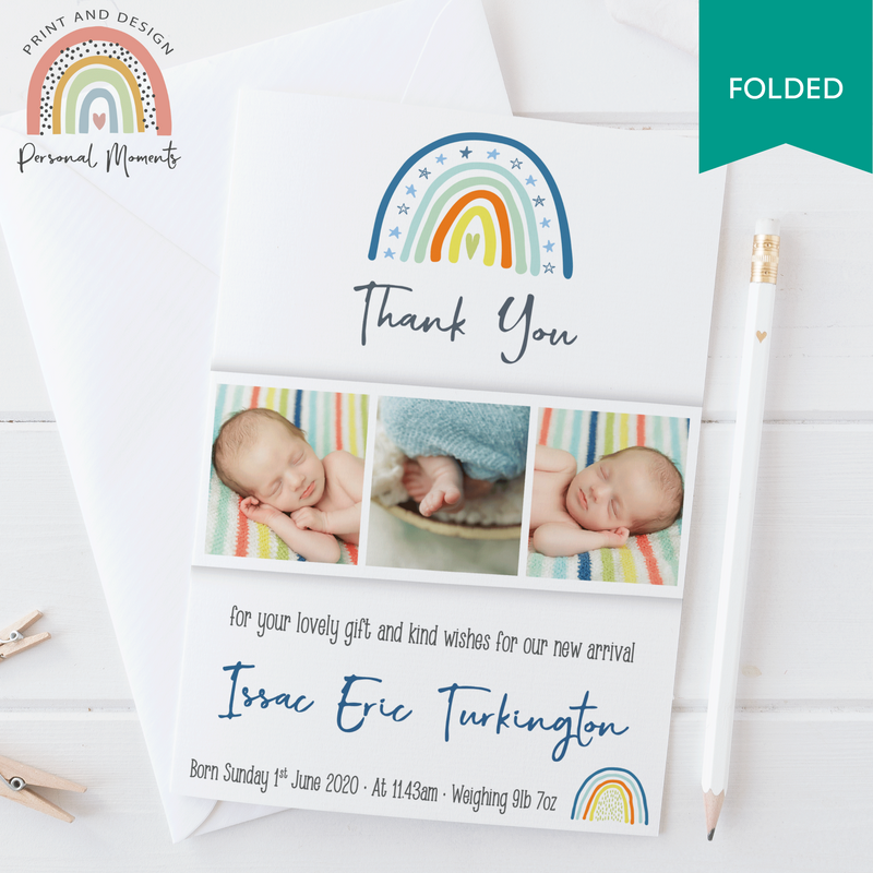 FOLDED personalmoments-thank-you-card-new-rainbow-boy-folded