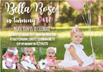 Girl Photos Invites For 1st Birthday Party