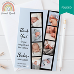 FOLDED photo booth frame boy thank you card