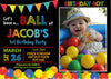Personalised softplay invites with photo boy
