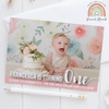 Personalised girl photo 1st birthday invitations