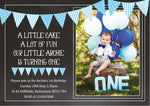 Personalised First Birthday Boy Chalkboard Invites