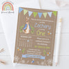 Personalised Boy Peter Rabbit Vintage Invitations