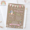 Personalised Girl Peter Rabbit Vintage Invitations
