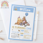 Personalised Boy Winnie The Pooh Invitations