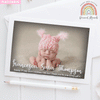 FLAT New Baby Girl Photo Box Thank You Cards