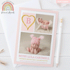 FLAT Custom Baby Girl Thank You Cards with Personalised Photos - Fast Shipping