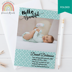 FOLDED Create Lasting Memories with Personalised Baby Thank You Cards with Photo for Boys | Personal Moments