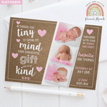 FLAT Personalised New Baby Girl Thank You Cards with Your Own Photos - Customisable Designs and Fast Shipping