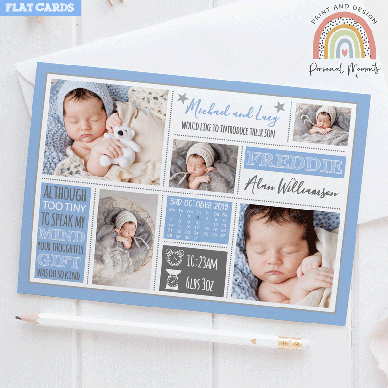 Baby Boy announcement Calendar Design 