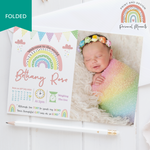 FOLDED Design Your Own Baby Girl Thank You Cards with Personal Moments | Personalize with Photos