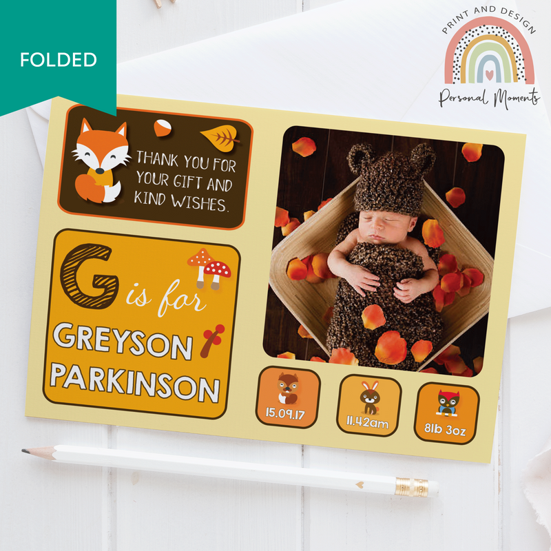 FOLDED personalmoments-thank-you-card-fox-boy-folded