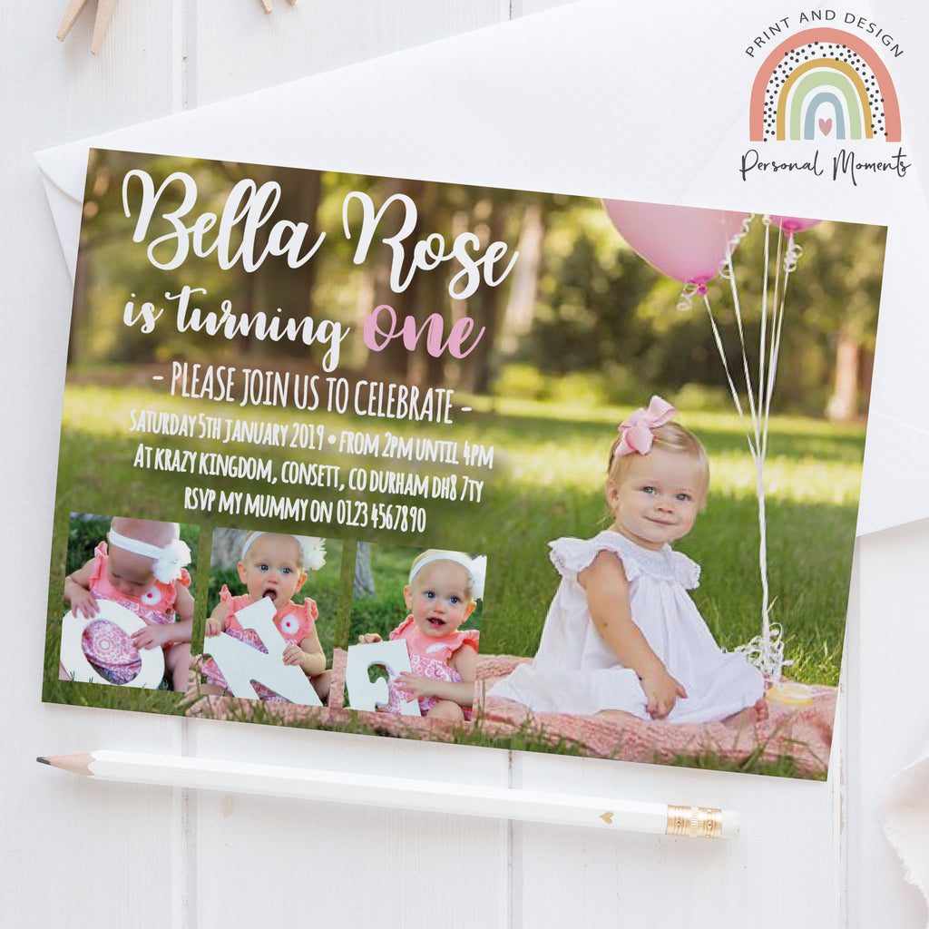 Personalised 1st Birthday Invitations With Photos