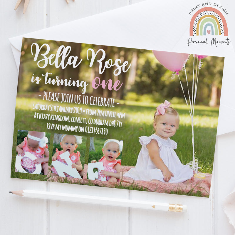 Personalised 1st Birthday Invitations With Photos