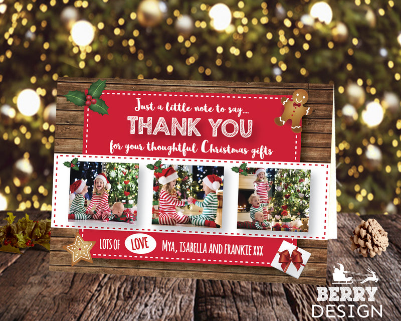 FOLDED Pet Photo Christmas Thank You Cards, Christmas Thank You Images