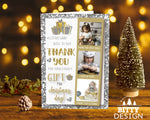 FOLDED Photo Insert Christmas Thank You Cards, Personalised Christmas Thank You Cards