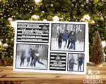 FOLDED Photo Collage Christmas Thank You Cards, Dog Photo Christmas Thank You Cards