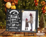 FOLDED Photo Thank You Greetings Card, Family Photo Xmas Thank You Cards