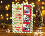 FLAT Photo Holiday Thank You Cards, Custom Festive Christmas Thank You Cards