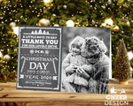 FOLDED Christmas Photo Thank You Cards, Merry Christmas Thank You Cards Personalised