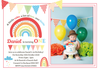 Personalised Rainbow Photo Invites