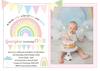 Personalised Rainbow Photo Invites
