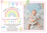 Personalised Rainbow Photo Invites