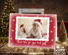 FOLDED Custom Festive Christmas Thank You Cards, Family Photo Xmas Thank You Card, Baby Christmas Thank You Card Pack