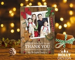 FLAT Christmas Thank You Card Pack With Photo, Upload Photo Christmas Thank You Cards