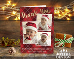 FLAT Christmas Photo Thank You Cards, Personalised Christmas Thank You cards