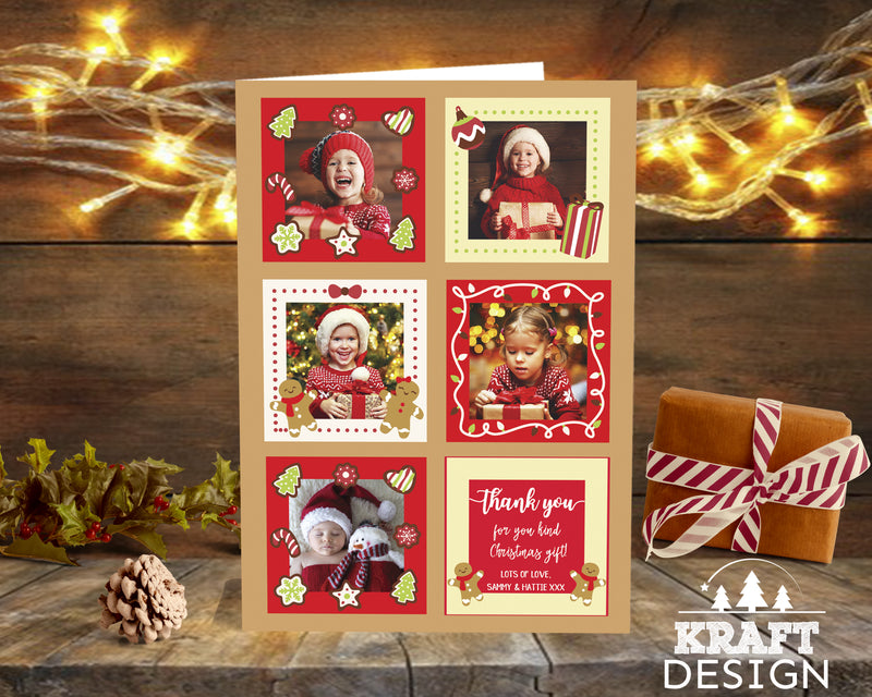 FLAT Custom Christmas Thank You Cards, Baby Christmas Thank You Card Pack