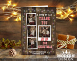 FLAT Family Christmas Thank You Cards Editable