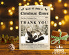 FOLDED Family Christmas Thank You Card, Personalised Xmas Thank You Cards