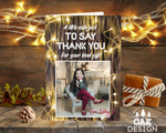 FLAT Personalised Christmas Thank You Card, Thank You Message with Photo