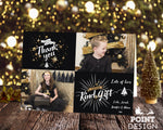 FLAT Holiday Thank You Cards, Personalised Xmas Thank You Cards