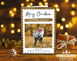 FLAT Christmas Photo Frame Cards, Photo Personalised Card Pack