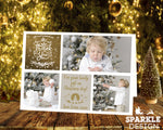 FOLDED Christmas Personalised Thank You Note, Photo Christmas Thank You Cards