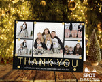 FOLDED Xmas Thank You Cards from Pets, Christmas Personalised Photo Thank You Cards