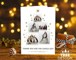 FLAT Xmas Thank You Cards Personalised With Photos And Envelopes