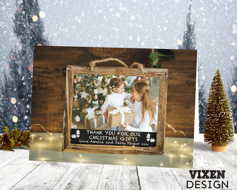 FLAT Children's Christmas Thank You Cards, Christmas baby thank you cards