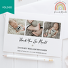 FOLDED Customisable baby boy thank you card